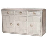Aviator Aluminium Aviation rivet detail unusual 3 Drawers Sideboard